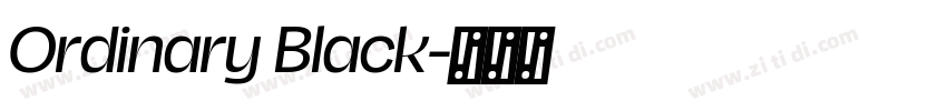 Ordinary Black字体转换